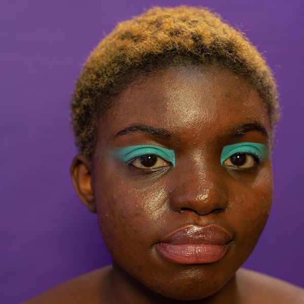 Portrait of a confident and calm woman, a graphic designer.